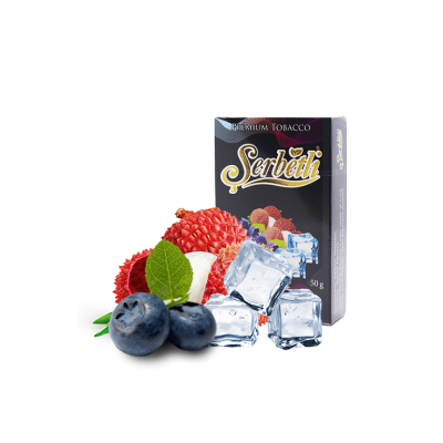 Тютюн Serbetli Ice Lychee Blueberry (Крижане Лічі Чорниця, 50 г)