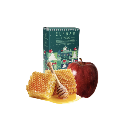 Elf Bar Christmas Edition TE5000 Honey Apple (Медовое Яблоко) Одноразовый POD Elf Bar Christmas Edition TE5000 Honey Apple (Медовое Яблоко) Одноразовый POD