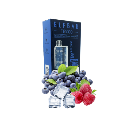 Elf Bar TE5000 Blue Razz Ice (Черника Малина Лёд) Одноразовый POD Elf Bar TE5000 Blue Razz Ice (Черника Малина Лёд) Одноразовый POD