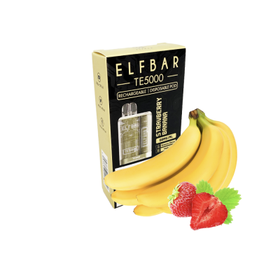 Elf Bar TE5000 Strawberry Banana (Полуниця Банан) Одноразовий POD