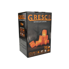 Горіхове вугілля для кальяну Gresco (1 кг, 72 шт, р25)