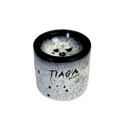 Глиняная чаша Tiaga Hookah Black Rain (Чёрный Белый)