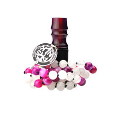 Персональний мундштук Personalka Stone з намистами з натурального каменю (червоний, рожевий) Персональний мундштук Personalka Stone з намистами з натурального каменю (червоний, рожевий)