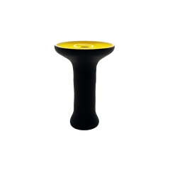 Глиняна чаша 2x2Hookah Medium Black yellow matt (Жовтий, Чорний)
