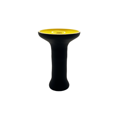 Глиняна чаша 2x2Hookah Medium Black yellow matt (Жовтий, Чорний)