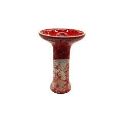 Глиняна чаша 2x2Hookah Medium Red and white mramor (Білий, Червоний)