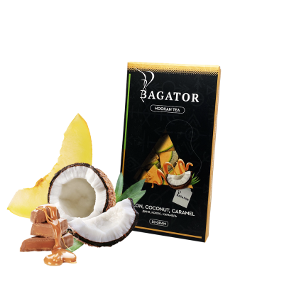 Кальянна чайна суміш Bagator Hookah Tea Melon Coconut Caramel (Диня Кокос Карамель, 50 г)
