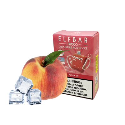 Elf Bar Pi9000 Peach ice (Персик Лёд) Одноразовый POD