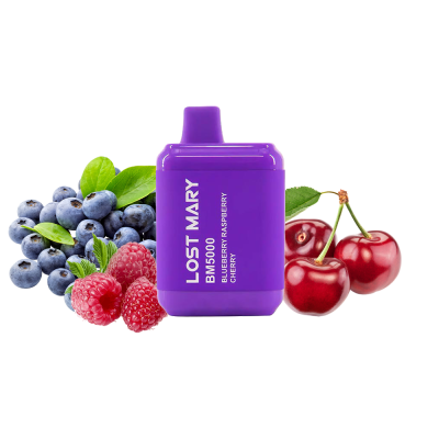 Lost Mary BM5000 Blueberry raspberry cherry (Чорниця Малина Вишня) Одноразовий POD Lost Mary BM5000 Blueberry raspberry cherry (Чорниця Малина Вишня) Одноразовий POD