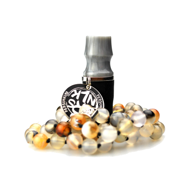 Персональный мундштук Personalka Stone с бусами из натурального камня (Серый, Коричневый)) Персональный мундштук Personalka Stone с бусами из натурального камня (Серый, Коричневый))