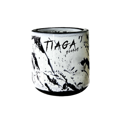 Глиняна чаша Tiaga Hookah White hurricane (Білий, Чорний) Глиняна чаша Tiaga Hookah White hurricane (Білий, Чорний)