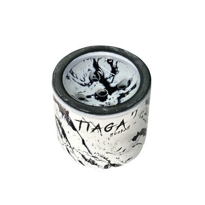 Глиняна чаша Tiaga Hookah White hurricane (Білий, Чорний) Глиняна чаша Tiaga Hookah White hurricane (Білий, Чорний)