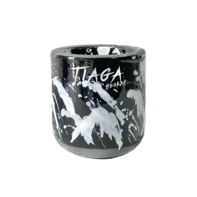 Глиняна чаша Tiaga Hookah Black hurricane (Чорний, Білий) Глиняна чаша Tiaga Hookah Black hurricane (Чорний, Білий)