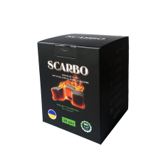 Горіхове вугілля для кальяну Scarbo (0,5 кг, 36 шт, р25) Горіхове вугілля для кальяну Scarbo (0,5 кг, 36 шт, р25)