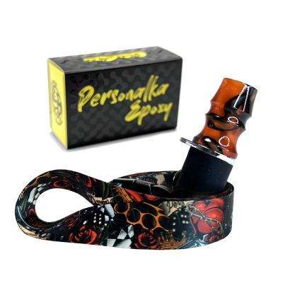 Персональний мундштук Personalka Epoxy Sakura (Чорний Помаранчевий) Персональний мундштук Personalka Epoxy Sakura (Чорний Помаранчевий)