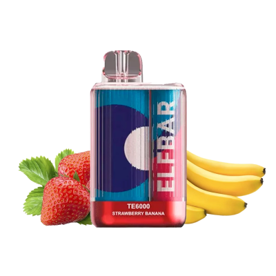 Elf Bar TE6000 color Strawberry Banana (Клубника Банан) Одноразовый POD