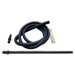 Мундштук для кальяна Garden Soft Touch Black с силиконовым шлангом (Чёрный, v1)