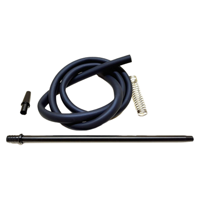 Мундштук для кальяна Garden Soft Touch Black с силиконовым шлангом (Чёрный, v1)