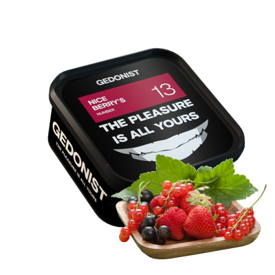 Тютюн Gedonist №13 Nice berry's (Ягідний Мікс, 200 г)