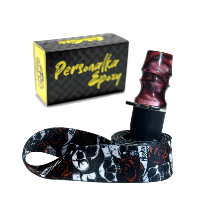 Персональний мундштук Personalka Epoxy Sakura (Червоний, Чорний) Персональний мундштук Personalka Epoxy Sakura (Червоний, Чорний)