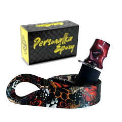 Персональний мундштук Personalka Epoxy Onyx (Червоний з чорним) Персональний мундштук Personalka Epoxy Onyx (Червоний з чорним)