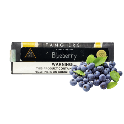 Тютюн Tangiers Noir №21 Blueberry (Чорниця, 250 г) Чорна упаковка