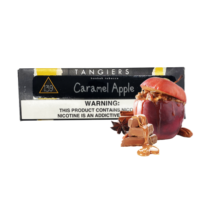 Тютюн Tangiers Noir №139 Caramel Apple (Карамельне яблуко, 250 г) Чорна упаковка