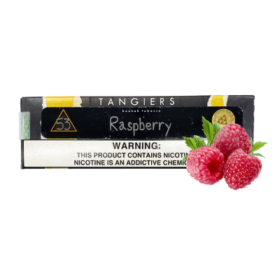 Тютюн Tangiers Noir №53 Raspberry (Малина, 250 г) Чорна упаковка