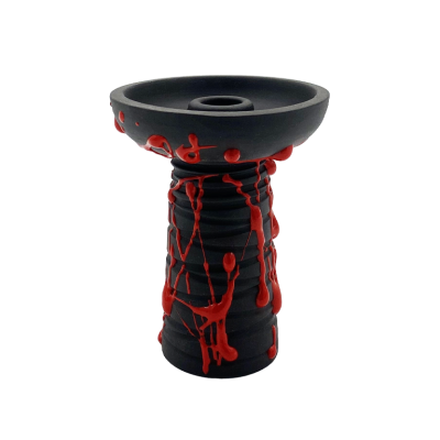 Глиняна чаша Gusto Bowls Classic Phunnel Black Red (червоне поливання)