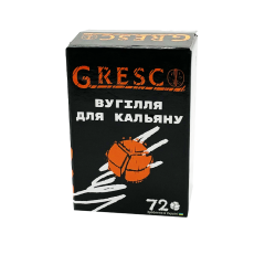 Горіхове вугілля для кальяну Gresco Kaloud (1 кг, 72 шт, сегмент)