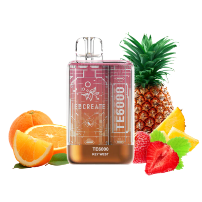 Elf Bar TE6000 Key West (Ананас Апельсин Клубника) Одноразовый POD