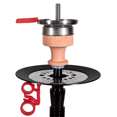 Кальян AMY Deluxe 069.02 RD (чёрный, полный комплект)