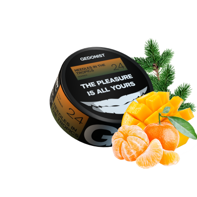 Табак Gedonist №24 Needles in Tropics (Манго Мандарин Хвоя, 100 г)