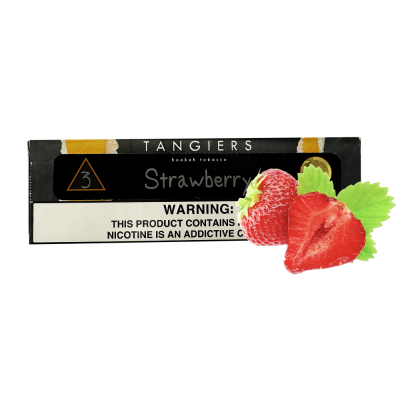 Тютюн Tangiers Noir №3 Strawberry (Полуниця, 250 г) Чорна упаковка