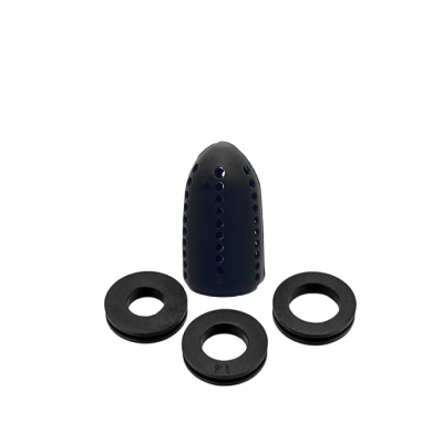 Диффузор для кальяна силиконовый Black (чёрный, с кольцами)