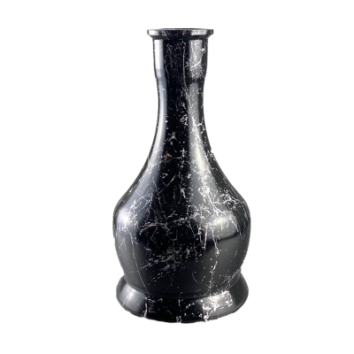 Колба для кальяну Дзвін Silver Splash (Чорний, сріблясті розводи) 