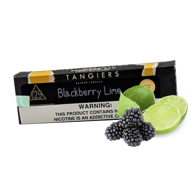 Тютюн Tangiers Noir №129 Blackberry Lime (Ожина Лайм, 250 г) Чорна упаковка