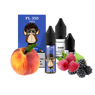 Набор для самозамеса Flavorlab FL350 mini Blue Raspberry Peach (Голубая малина персик, 50 мг, 15 мл)