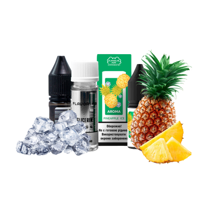 Набір для самозамішування Flavorlab Puff Pineapple ice (Ананас Лід, 50 мг, 10 мл)