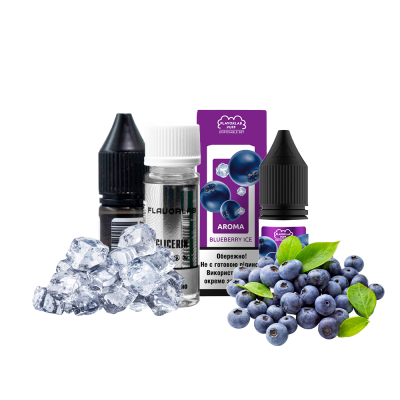 Набір для самозамішування Flavorlab Puff Blueberry ice (Чорниця Лід, 50 мг, 10 мл)