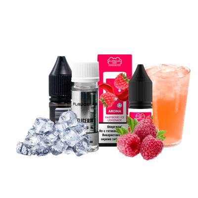 Набір для самозамішування Flavorlab Puff Raspberry ice lemonade (Малиновий лимонад Лід, 50 мг, 10 мл)