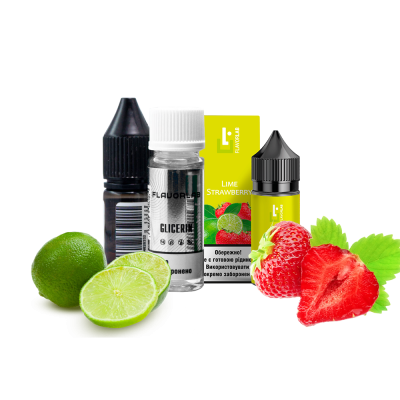 Набір для самозамішування Flavorlab Aroma MAX Lime strawberry (Лайм полуниці, 50 мг, 30 мл)
