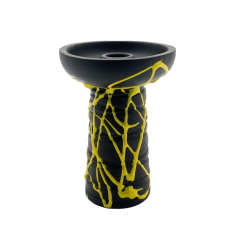 Глиняна чаша Gusto Bowls Classic Phunnel Black Glaze Yellow Глиняна чаша Gusto Bowls Classic Phunnel Black Glaze Yellow