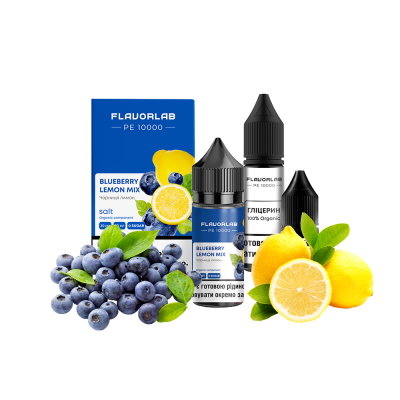 Набір для самозамішування Flavorlab PE 10000 Blueberry lemon mix (Чорниця Лимон, 50 мг, 30 мл)