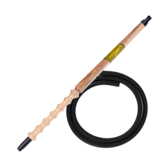Мундштук для кальяна из дерева Karma Hookah Yellow Walnut + шланг Soft Touch (Жёлтый)