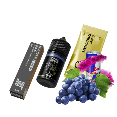 Набір для самозамішування Chaser Black Energy Grape Ultra (Виноградний Енергетик, 65 мг, 30 мл) Набір для самозамішування Chaser Black Energy Grape Ultra (Виноградний Енергетик, 65 мг, 30 мл)