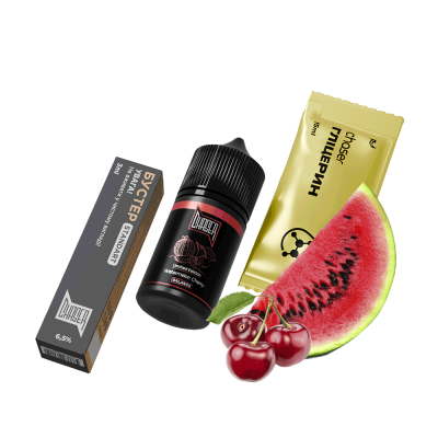 Набір для самозамішування Chaser Black Watermelon Cherry Ultra (Кавун Вишня, 65 мг, 30 мл) Набір для самозамішування Chaser Black Watermelon Cherry Ultra (Кавун Вишня, 65 мг, 30 мл)