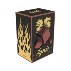 Кокосове вугілля для кальяну Ignis (1 кг, 72 шт, р25) Кокосове вугілля для кальяну Ignis (1 кг, 72 шт, р25)