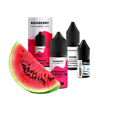 Набір для самозамішування Flavorlab Rainberry Juice Sparking Watermelon (Кавунова содова, 65 мг, 30 мл)