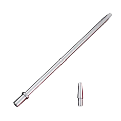 Мундштук для кальяна из алюминия Amy Slim Silver (Металлик, с коннектором)